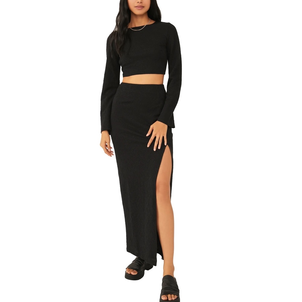 FREE PEOPLE Kendra Lace Crop Top & Skirt Set